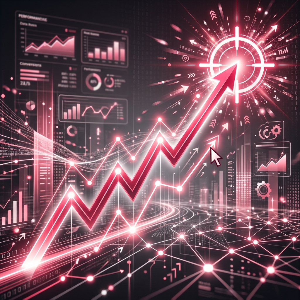 Line graph trending upwards representing CPM optimization