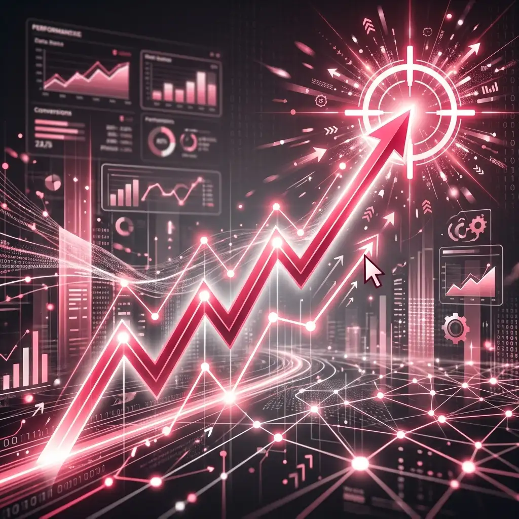 Line graph trending upwards representing CPM optimization